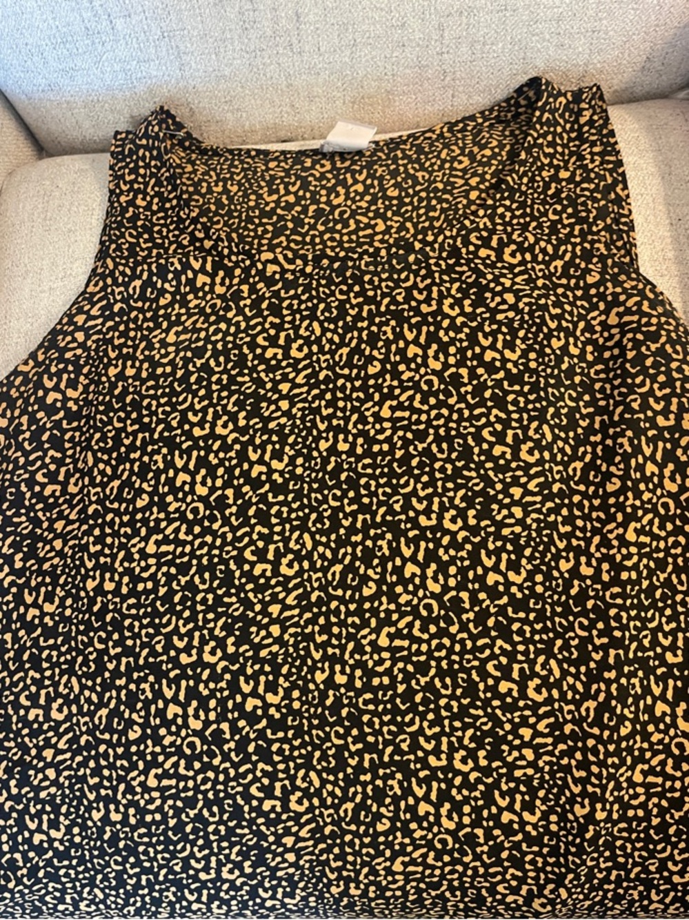 Chico's Black Tank with Tan Leopard Spot Print
